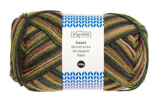 Kuva Kehr Neulelanka Lauri multicolor vihre 100 g